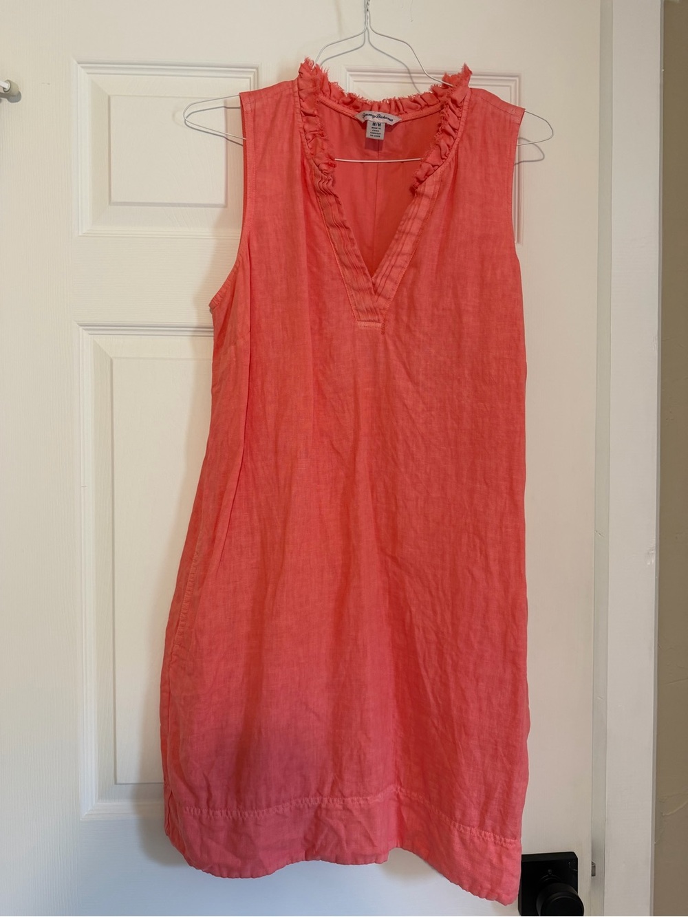 Tommy Bahama Coral Sleeveless V‑Neck Tunic Dress